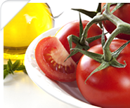 Plato con Tomates Racimo y Aceite